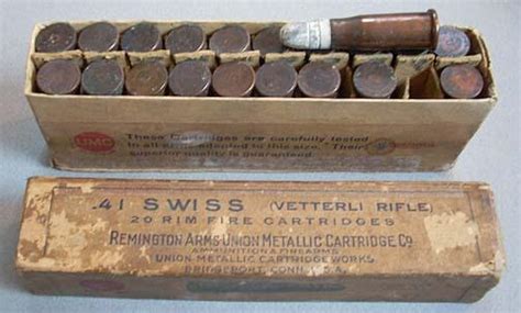 41 swiss rf metallic cartridges box bridgeport|.41 Swiss .